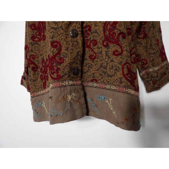 Cedar Canyon Clothing Company Jacket Shacket Medium Brown Maroon Button Vtg - Picture 4 of 10